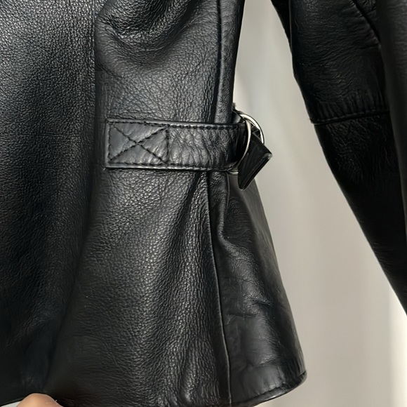 GUESS Leather black jacket - Picture 2 of 12